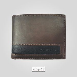 Van Heusen Men's [Brown] Bi-fold Passcase Wallet